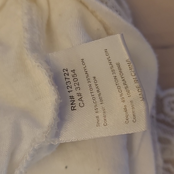 LIKE NEW Anthropologie One September White and Pink Sleeveless/Lace/Peplum Tank - Picture 10 of 11